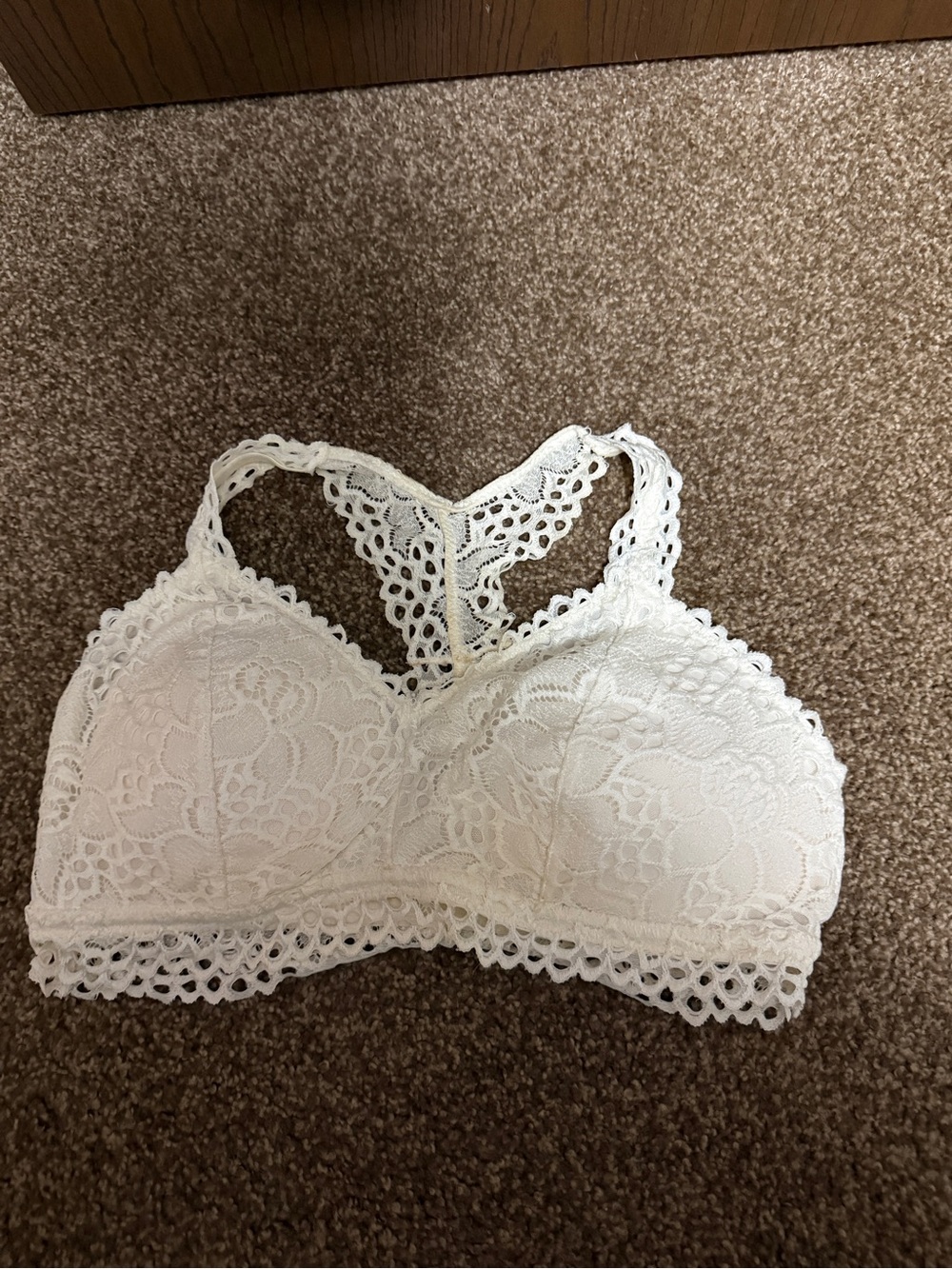 Maurices Ivory Lace Racerback Bralette
